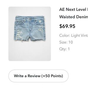 American Eagle Outfitters Light Blue Denim Shorts